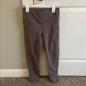 High-Waisted Taupe/Mauve Leggings